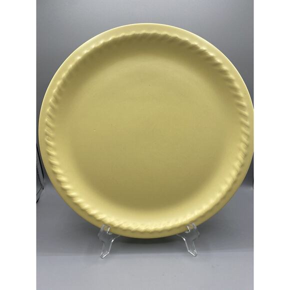 Metlox Plate Charger Chop California Pottery Mission Bell Round Yellow Vintage - Picture 7 of 7